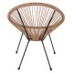 ΠΟΛΥΘΡΟΝΑ ACAPULCO Τ. ΦΩΛΙΑ ΜΕΤΑΛΛΟ ΜΑΥΡΟ ΜΕ TWISTED WICKER FB95871.01 70x73x79 εκ.