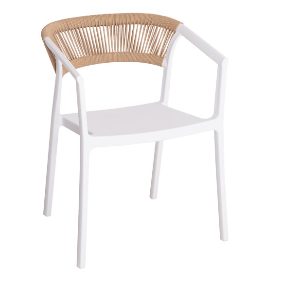 ΠΟΛΥΘΡΟΝΑ ΠΟΛΥΠΡΟΠΥΛΕΝΙΟΥ FB96240.01 ΛΕΥΚΗ ΜΕ ΜΠΕΖ ΣΧΟΙΝΙ 55x53.5x74Υεκ.