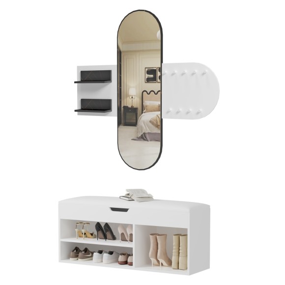 ΣΕΤ ΕΙΣΟΔΟΥ 2ΤΜX FB921276.01 ΜΕΛΑΜΙΝΗ ΣΕ ΛΕΥΚΟ--ΟΨΗ ΜΑΥΡΟ ΜΑΡΜΑΡΟ