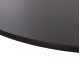 ΤΡΑΠΕΖΙ ΣΤΡΟΓΓΥΛO FB918141.02 MDF TOP-ΒΑΣΗ ΜΕΤΑΛΛΙΚΗ--ΜΑΥΡΟ Φ90x73Υεκ