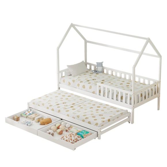 ΠΑΙΔΙΚΟ ΚΡΕΒΑΤΙ 3 ΣΕ 1 FB9723.03 ΞΥΛΟ ΠΕΥΚΟΥ ΛΕΥΚΟ 206x97x166Υεκ.