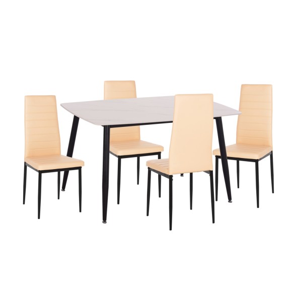 ΣΕΤ ΤΡΑΠΕΖΑΡΙΑΣ 5ΤΜΧ FB921266.01 ΚΕΡΑΜΙΚΟ TOP ΛΕΥΚΟ ΜΑΡΜΑΡΟ--ΚΡΕΜ PU