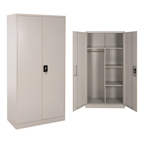 ΝΤΟΥΛΑΠΑ ΜΕΤΑΛΛΙΚΗ 2ΦΥΛΛΗ ΜΕ ΧΩΡΙΣΜΑ ΑΝΟΙΧΤΟ ΓΚΡΙ FB95961.11 90Χ40Χ180Yεκ.