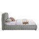 ΚΡΕΒΑΤΙ ΜΕ ΑΠΟΘ.ΧΩΡΟ FB9729.01 ΓΚΡΙ FEAUX FUR ΥΦΑΣΜΑ--ΓΙΑ ΣΤΡΩΜΑ 160x200εκ