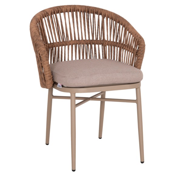 ΠΟΛΥΘΡΟΝΑ ΑΛΟΥΜΙΝΙΟΥ FB96265.03 ΚΑΠΟΥΤΣΙΝΟ- P.E.RATTAN ΣΕ ΦΥΣΙΚΟ 58x61x75Υεκ.