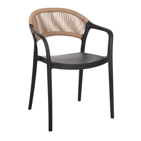 ΠΟΛΥΘΡΟΝΑ ΠΟΛΥΠΡΟΠΥΛΕΝΙΟΥ FB96155.02 ΜΑΥΡΗ ΜΕ ΜΠΕΖ ΣΧΟΙΝΙ 56,5x53x80Υεκ.