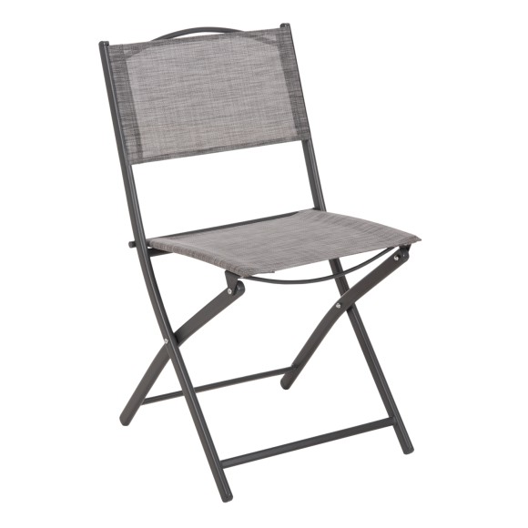 ΠΤΥΣΣΟΜΕΝΗ ΚΑΡΕΚΛΑ FB95971.01 ΓΚΡΙ ΜΕΤΑΛΛΟ-ΓΚΡΙ TEXTILENE 45x51x81Υεκ. - 4τμχ