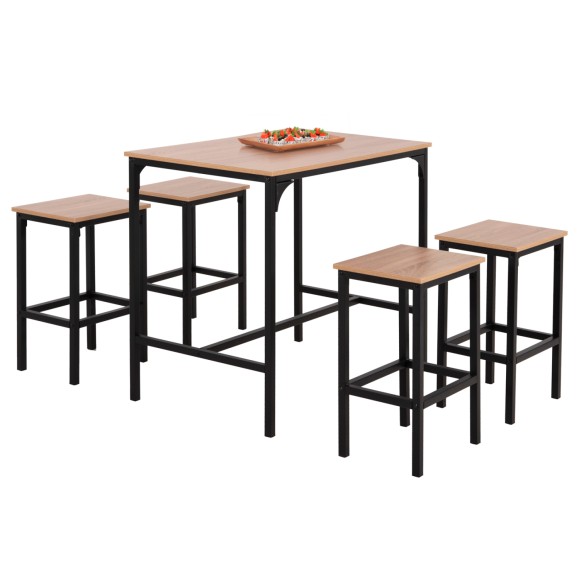 ΣΕΤ ΤΡΑΠΕΖΑΡΙΑ ΜΠΑΡ 5ΤΜΧ FB99882.01 ΜΑΥΡΟ ΜΕΤΑΛΛΟ-ΜΕΛΑΜΙΝΗ ΣΕ SONAMA