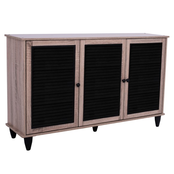 ΠΑΠΟΥΤΣΟΘΗΚΗ ΝΤΟΥΛΑΠΙ 3ΠΟΡΤΕΣ FB92267.02 SONAMA ΜΑΥΡΟ 112x30x68,5Υ εκ.