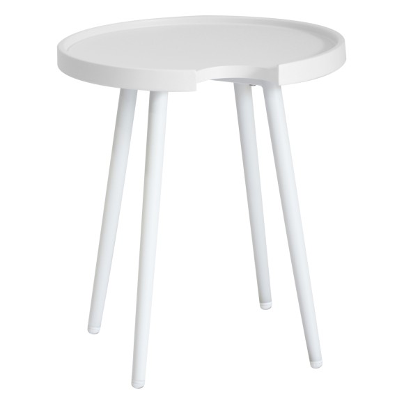 ΤΡΑΠΕΖΙ ΒΟΗΘΗΤΙΚΟ ΣΤΡΟΓΓΥΛΟ ΕΞ.ΧΩΡΟΥ FB96433.02 ΑΛΟΥΜΙΝΙΟ ΛΕΥΚΟ Φ47x53Υεκ