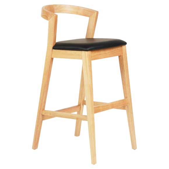 ΣΚΑΜΠΟ ΜΠΑΡ FB99952.01 RUBBERWOOD ΣΕ ΟΑΚ-ΜΑΥΡΟ PU 47,5x59x102,5Υεκ.