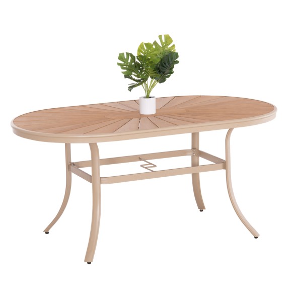 ΤΡΑΠΕΖΙ ΕΞΩΤ.ΧΩΡΟΥ FB96288.04 ΑΛΟΥΜΙΝΙΟ ΣΑΜΠΑΝΙ & POLYWOOD 160X90Χ73.5Υεκ.