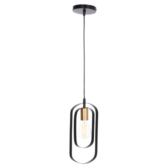 ΦΩΤΙΣΤΙΚΟ ΟΡΟΦΗΣ ΚΡΕΜΑΣΤΟ FB97537.11 ΜΑΥΡΟ ΜΕΤΑΛΛΟ-ΧΡΥΣΟ ΝΤΟΥΙ 15,5x4x130Υεκ.