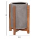 ΓΛΑΣΤΡΑ ΕΣΩΤ.ΧΩΡΟΥ FB94682.03S FIBER CEMENT ΓΚΡΙ-TEAK ΒΑΣΗ Φ33x42Υεκ
