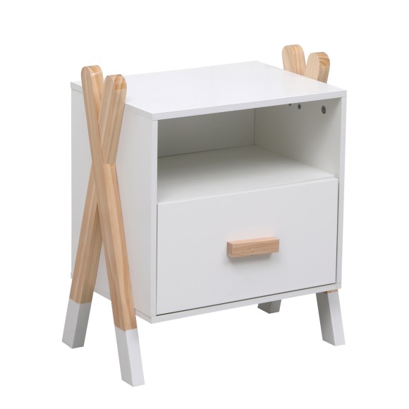 ΚΟΜΟΔΙΝΟ ΠΑΙΔΙΚΟ FB92488.03 ΛΕΥΚΗ ΜΕΛΑΜΙΝΗ-ΠΕΥΚΟ ΣΕ ΦΥΣΙΚΟ 46x30x55Υεκ.