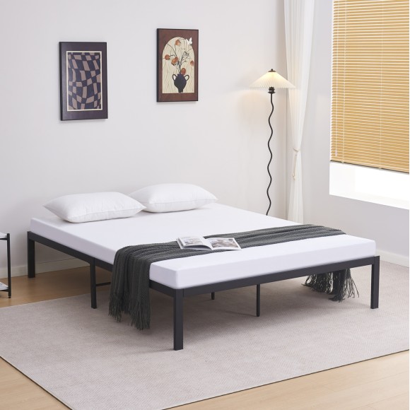 ΚΡΕΒΑΤΙ-ΥΠΟΣΤΡΩΜΑ ΔΙΠΛΟ FB9696.01 ΜΕΤΑΛΛΙΚΟ ΜΑΥΡΟ ΓΙΑ ΣΤΡΩΜΑ 200x160εκ