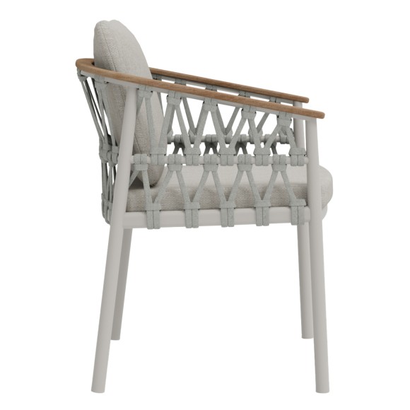 ΠΟΛΥΘΡΟΝΑ ΑΛΟΥΜΙΝΙΟΥ FB96427.02 ΚΡΕΜ ΜΕ ΜΠΕΖ ΣΧΟΙΝΙ & OLEFIN 59x63x85Υεκ. - 2τμχ