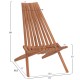 ΠΟΛΥΘΡΟΝΑ LOUNGE ΠΤΥΣΣΟΜΕΝΗ FB918112 ΞΥΛΟ TEAK--ΦΥΣΙΚΟ 61x88.5x89Υεκ.