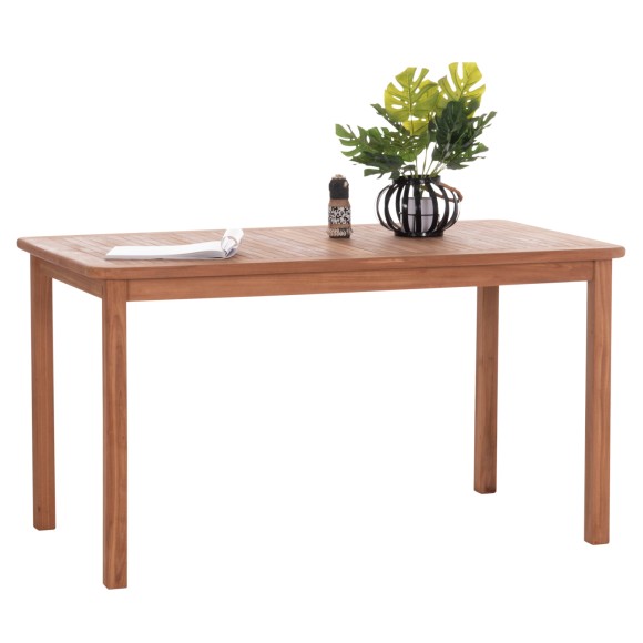 ΤΡΑΠΕΖΙ ΟΡΘΟΓΩΝΙΟ FB918123 ΞΥΛΟ TEAK--ΦΥΣΙΚΟ 140x80x76Υεκ.