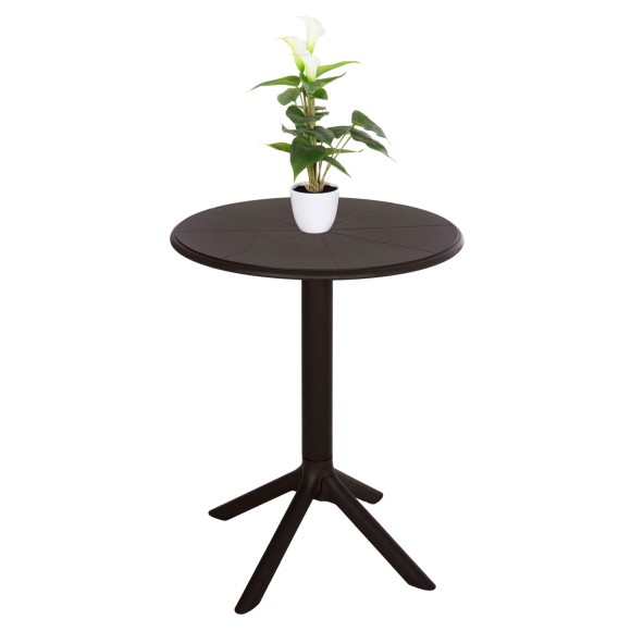 ΤΡΑΠΕΖΙ ΠΟΛΥΠΡΟΠΥΛΕΝΙΟΥ ΣΤΡΟΓΓΥΛΟ FB96124.13 ΚΑΦΕ Φ60x75Υεκ.