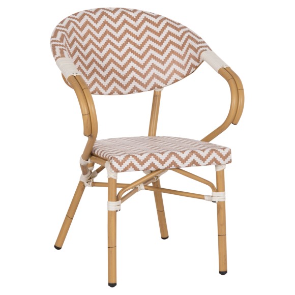 ΠΟΛΥΘΡΟΝΑ BAMBOO LOOK FB95861.03 ΚΑΦΕ-ΛΕΥΚΟ 58.5x58x82Υεκ.