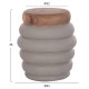 ΣΚΑΜΠΟ FB918172.03 FIBER CEMENT ΓΚΡΙ- ΞΥΛΟ TEAK TOP Φ45x46Υεκ.