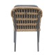 ΠΟΛΥΘΡΟΝΑ FB96556.01 ΑΛΟΥΜΙΝΙΟ & OLEFIN ΓΚΡΙ-TWIST WICKER 58x60x80Yεκ - 2τμχ