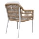 ΠΟΛΥΘΡΟΝΑ FB96556.02 ΑΛΟΥΜΙΝΙΟ & OLEFIN ΜΠΕΖ-TWIST WICKER 58x60x80Yεκ - 2τμχ