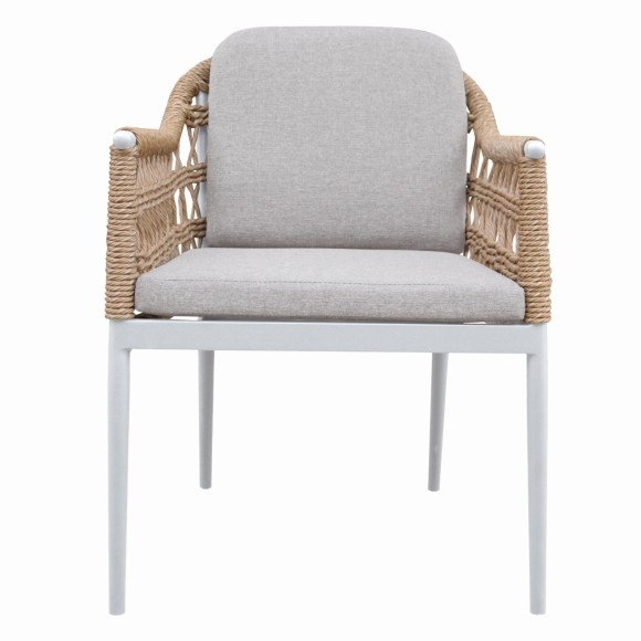 ΠΟΛΥΘΡΟΝΑ FB96556.02 ΑΛΟΥΜΙΝΙΟ & OLEFIN ΜΠΕΖ-TWIST WICKER 58x60x80Yεκ - 2τμχ