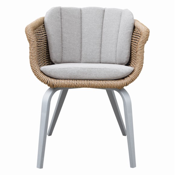 ΠΟΛΥΘΡΟΝΑ FB96559.02 ΑΛΟΥΜΙΝΙΟ & OLEFIN ΜΠΕΖ-TWIST WICKER 60x62x76Yεκ - 2τμχ