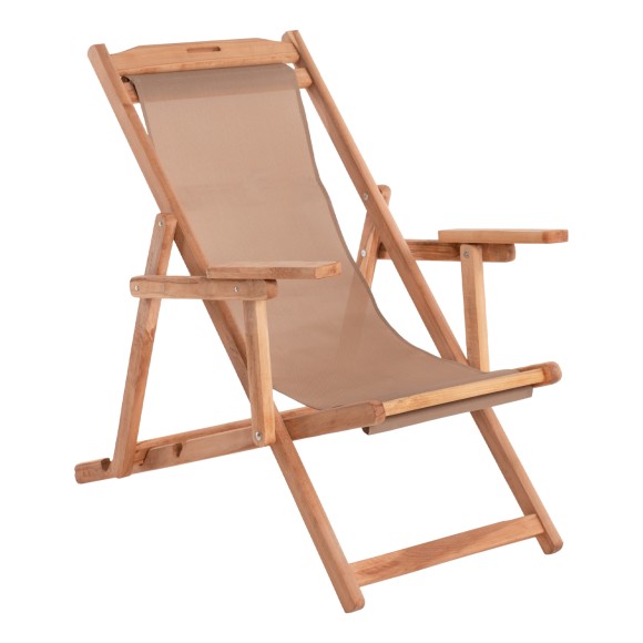 ΣΕΖΛΟΝΓΚ ΛΗΜΝΟΣ ΜΕ ΜΠΡΑΤΣΑ ΕΜΠΟΤΙΣΜΟΥ ΦΥΣΙΚΟ ΜΕ ΠΑΝΙ ΜΟΚΑ FB911877 62,5x97x105Υ εκ.