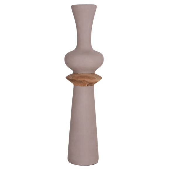 ΔΙΑΚΟΣΜΗΤΙΚΟ ΒΑΖΟ ΔΑΠΕΔΟΥ FB94660.05L FIBER CEMENT TAUPE--ΞΥΛΟ ΤΕΑΚ Φ45x172Υεκ