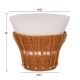 ΤΡΑΠΕΖΙ ΒΟΗΘΗΤΙΚΟ FB918164.02S FIBER CEMENT ΛΕΥΚΟ-ΦΥΣΙΚΟ RATTAN--Φ42x36Υεκ