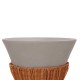 ΤΡΑΠΕΖΙ ΣΑΛΟΝΙΟΥ FB918164.03L FIBER CEMENT ΓΚΡΙ-ΦΥΣΙΚΟ RATTAN--Φ55x45Υεκ