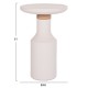 ΒΟΗΘΗΤΙΚΟ ΤΡΑΠΕΖΙ FB918169.02 FIBER CEMENT ΛΕΥΚΟ-ΦΥΣΙΚΟ RATTAN--Φ40x61Υεκ.