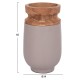 ΔΙΑΚΟΣΜΗΤΙΚΑ ΒΑΖΑ ΔΑΠΕΔΟΥ 2ΤΜΧ FB921140.04 FIBER CEMENT TAUPE-ΞΥΛΟ ΤΕΑΚ 47Υ & 60Υεκ