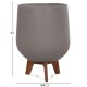 ΣΕΤ 3 ΓΛΑΣΤΡΕΣ ΜΕ TEAK ΒΑΣΕΙΣ FB94681.03 FIBER CEMENT--ΓΚΡΙ
