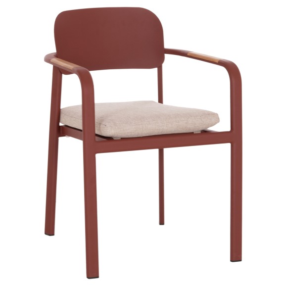 ΠΟΛΥΘΡΟΝΑ ΤΡΑΠΕΖΑΡΙΑΣ FB96414.07 ΚΕΡΑΜΙΔΙ ΑΛΟΥΜΙΝΙΟ-ΜΠΕΖ OLEFIN--TEAK 56x62x78Υεκ