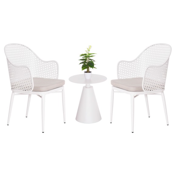 ΣΕΤ LOUNGE 3TMX ΕΞ.ΧΩΡΟΥ FB921106.02 ΑΛΟΥΜΙΝΙΟ ΣΕ ΛΕΥΚΟ