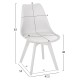 ΚΑΡΕΚΛΑ FB90033.31 ΠΟΛΥΠΡΟΠΥΛΕΝΙΟΥ-PU- ΛΕΥΚH 47,5x55x82 εκ. - 4τμχ