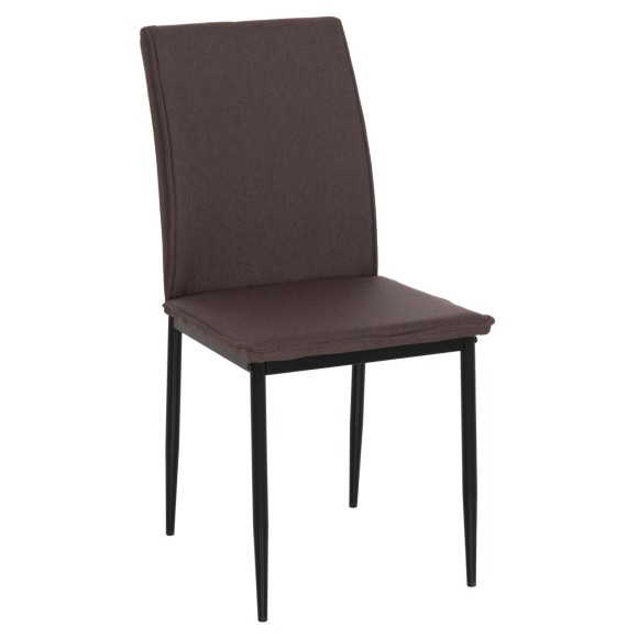 ΚΑΡΕΚΛΑ ΤΡΑΠΕΖΑΡΙΑΣ FB918347.03 ΚΑΦΕ ΥΦΑΣΜΑ-ΜΕΤΑΛ. ΠΟΔΙΑ ΜΑΥΡΑ 44x60x87Υεκ - 4τμχ