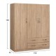 ΝΤΟΥΛΑΠΑ 3ΦΥΛΛΗ FB9384.02 ΜΕ ΔΥΟ ΣΥΡΤΑΡΙΑ SONAMA 150X55Χ180Υεκ.