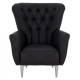 ΠΟΛΥΘΡΟΝΑ ΜΠΕΡΖΕΡΑ Τ. CHESTERFIELD ΣΕ ΧΡΩΜΑ ΜΑΥΡΟ FB99217.01 87x88x100 εκ.