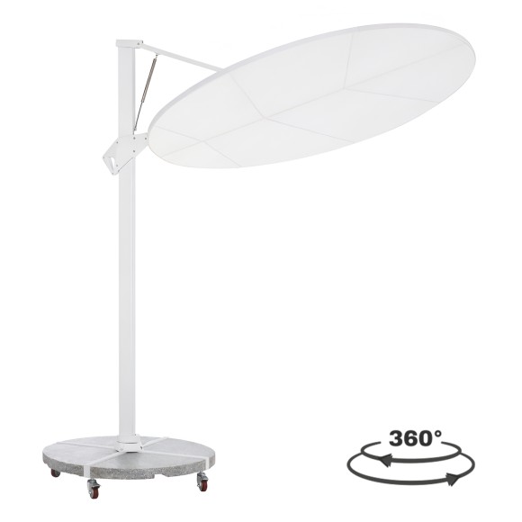 ΟΜΠΡΕΛΑ ΜΕ ΒΑΣΗ FB921285.02 ΑΛΟΥΜΙΝΙΟ & ΓΡΑΝΙΤΗΣ-ΛΕΥΚΟ ΧΡΩΜΑ Φ2,2μ