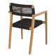 ΠΟΛΥΘΡΟΝΑ FB99637.02 ΞΥΛΟ TEAK ΦΥΣΙΚΟ & ΜΑΥΡΟ ΣΧΟΙΝΙ 59x54x83Y εκ.