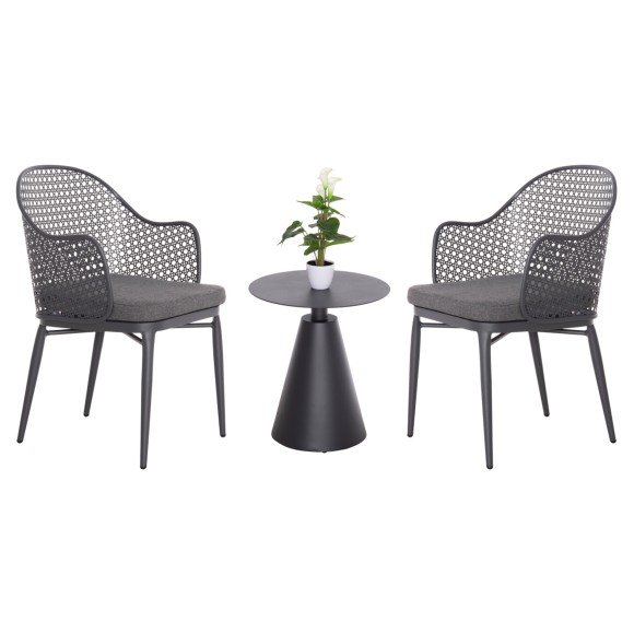 ΣΕΤ LOUNGE 3TMX ΕΞ.ΧΩΡΟΥ FB921106.01 ΑΛΟΥΜΙΝΙΟ ΣΕ ΣΚΟΥΡΟ ΓΚΡΙ