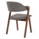 ΚΑΡΕΚΛΑ FB99734.01 RUBBERWOOD ΣΕ ΚΑΡΥΔΙ-ΥΦΑΣΜΑ ΓΚΡΙ 59x59x83Yεκ. - 2τμχ