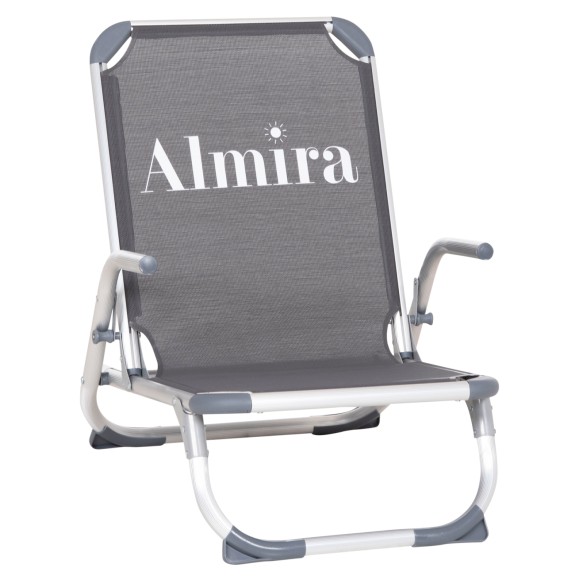 ΚΑΡΕΚΛΑΚΙ ΠΑΡΑΛΙΑΣ ΑΛΟΥΜINIOY ΒΑΡ.ΤΥΠΟΥ ΨΗΛΗ ΠΛΑΤΗ FB95053.10 ΓΚΡΙ 55x71x66Υεκ