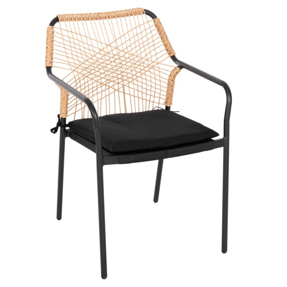 ΠΟΛΥΘΡΟΝΑ ΑΛΟΥΜΙΝΙΟΥ FB95865.11 ΣΚΟΥΡΟΣ ΓΚΡΙ ΣΚΕΛΕΤΟΣ ΜΕ WICKER ΜΠΕΖ & ΜΑΥΡΟ ΜΑΞΙΛΑΡΙ