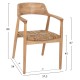ΠΟΛΥΘΡΟΝΑ FB99634.01 ΞΥΛΟ TEAK & ΨΑΘΑ ΣΕ ΦΥΣΙΚΟ ΧΡΩΜΑ 57,5x54x80Yεκ.